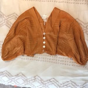 Batwing-sleeve blouse